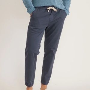 Marine Layer Saturday Slim Fit Joggers In Faded Navy Size XL